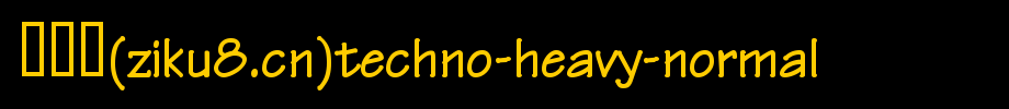 Techno-Heavy-Normal.ttf类型，T字母英文