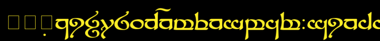 Tengwar-Sindarin.ttf类型，T字母英文