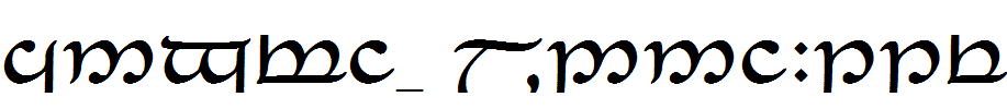 Tengwar_Eldanaro.ttf类型，T字母英文