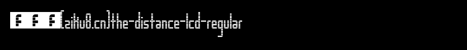 The-Distance-Lcd-Regular.ttf类型，T字母英文