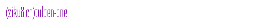 Tulpen-One.ttf类型，T字母英文